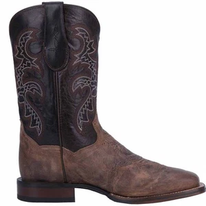 Dan Post Franklin 11" Broad Square Toe Boot Sand and Chocolate Leather Boot - Bild 1 von 6