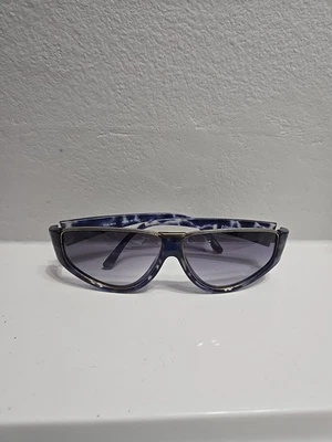 Pierre Cardin sunglasses vintage # 639 Blue Tortoiseshell Half Frames ITALY  - Image 1 of 4