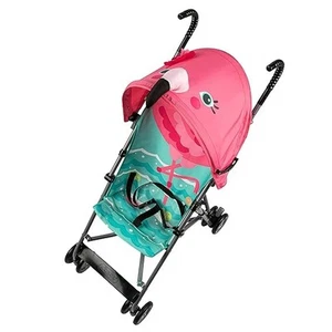Charakter Regenschirm Kinderwagen, kompakt faltbar, rosa Flamingo - Bild 1 von 9