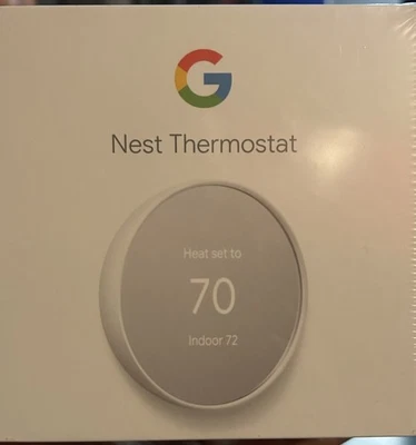 Google Nest Thermostat   Sealed box.  (4th generation.) G4CVZ.   White/snow - Image 1 of 2