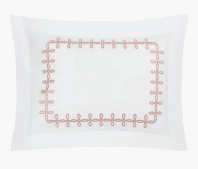 Matouk S401 Gordian Knot King Sham Blush Set of 2 - Image 1 of 4