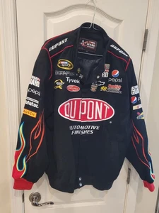 Jeff Gordon Dupont Jacket Mens Large Black Nascar Chase Authentic Streetwear Y2K - Picture 1 of 3