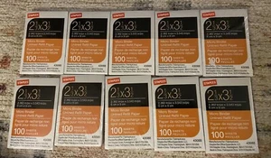 10 Pack Staples 2 1/3"x3 1/2" Unlined Micro Binder Refill Paper 1000 Sheets - Picture 1 of 2