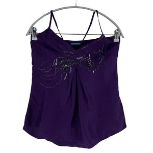 MEXX Purple 100% Silk V-Neck Top Blouse Size EU 36 40 UK 10 14 US 6 10 - Picture 1 of 9