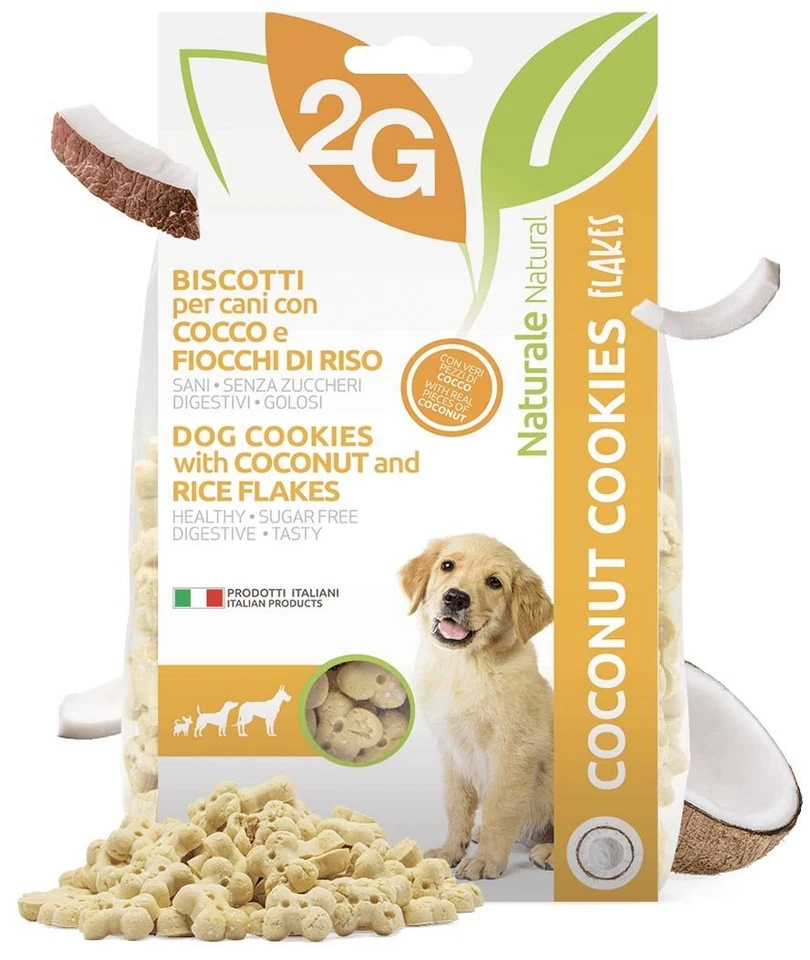 Coconut Cookies Hundekekse mit Kokos- und Reisflocken 350g Guidolin - 2g Pet Foo - Bild 1 von 1