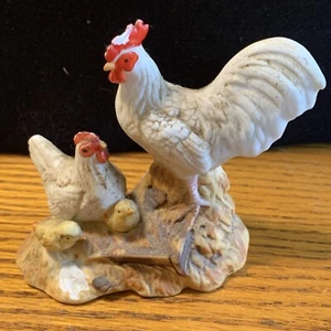 Estatuillas vintage de cerámica de pollo para decoración de granja rural - Imagen 1 de 6
