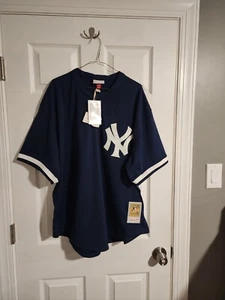 100% Authentc Derek Jeter 1995 NY Yankees Mitchell & Ness BP Jersey Sz 52 XXL  - Picture 1 of 5