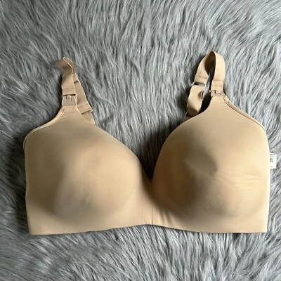 Secret Treasures Wirefree Nursing Bra Womens Size 40DDD Tan Maternity Wireless - Image 1 of 4