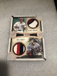 Trea Turner Daniel Murphy Nationals 2018 Topps Museum Dual Patch Card /35