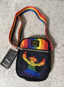 RARE Disney Stitch Pride Month Loungefly Rainbow Crossbody Bag - Picture 1 of 6