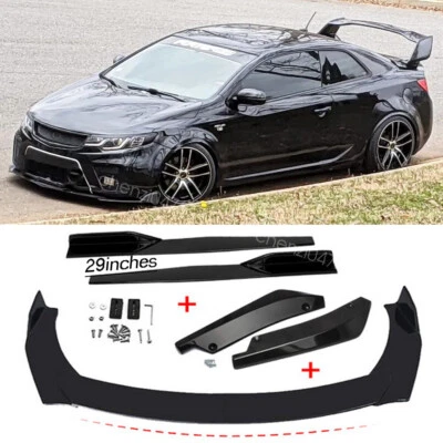 Front Bumper Lip Splitter Spoiler For Kia Forte Koup Side Skirts Rear Diffuser Foto 1 de 4