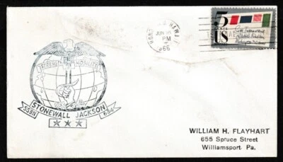 1966 USS SUBMARINE BASHAW SS241 - NAVAL COVER - Image 1 of 2