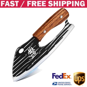 Stainless Steel Kitchen Knife Set Meat Cleaver Chef Knives Wooden Handle - Picture 1 of 10