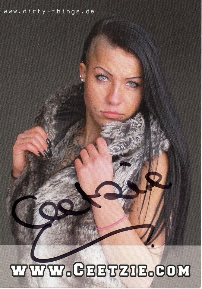Signierte Autogrammkarte Ceetzie alias Jady-Ink 10 x 15 cm - Bild 1 von 1