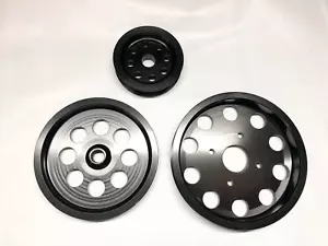 JDM black CRANK PULLEY KIT for NISSAN SKYLINE RB25 - Picture 1 of 2