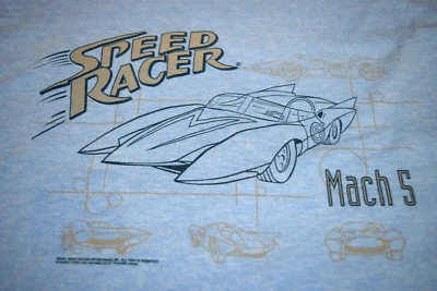 Vintage T-Shirt Speed Racer Size M 00s Original Speed Racer Mach 5 Ringer c.2004 - Image 1 of 4
