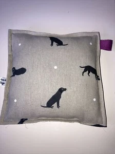 Needle felting pad Sophie Allport Black Labrador Hessian Rice Filled - Picture 1 of 3