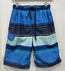 Kanu Surf Shorts Blue Striped Surf Board Swim Junior size L (14-16) - Picture 1 of 12