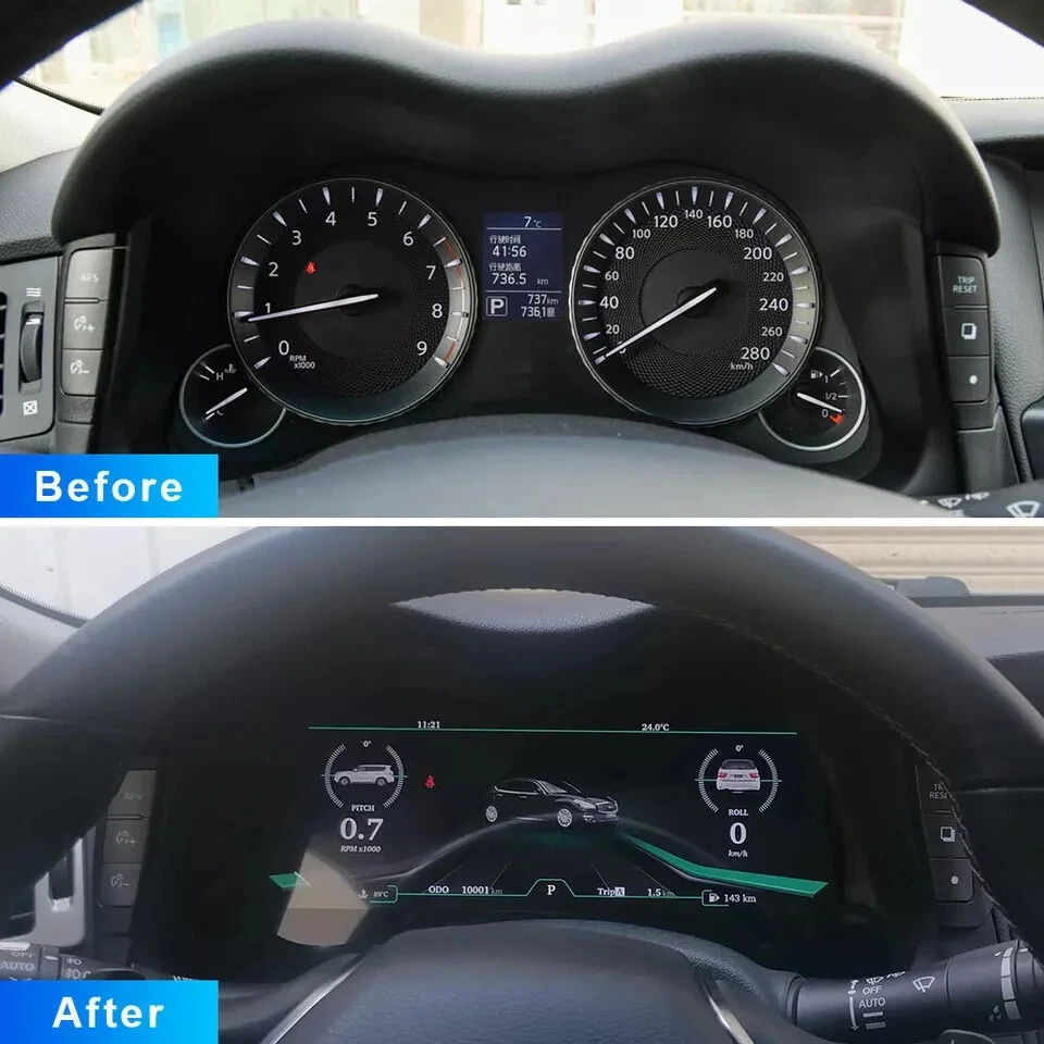 Cuadro de pantalla de instrumentos LCD digital de 12,3"" para Infiniti Q70 M56 2013-2020 Foto 1 de 4