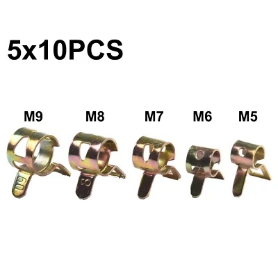 Multipurpose Spring Clip Clamps For Small Engine Hose Pipe Air Tube 5/6/7/8/9mm - Image 1 of 4