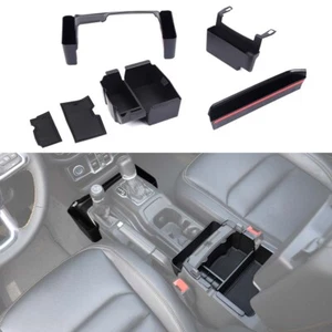 4PCS Center Console Armrest Gear Shift Side Tray Trim Kit for Wrangler JL JT 18+ - Picture 1 of 18