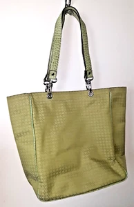 NINE WEST X Large Tote Bag Green Shoulder Bag Purse VGUC - Picture 1 of 12