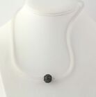 NEW Carved Tahitian Pearl Necklace - Stainless Steel Women's Tribal Exotic White