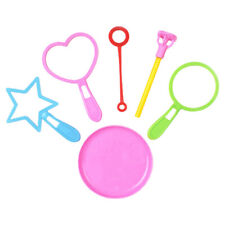  6 Pcs Colorful Bubble Wands Making Toys Bulk Kids Game Tools for Set