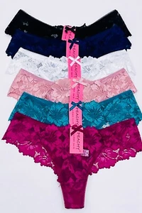 Women Thong Tangas Undies PANTIES 6 OR 12 lace sexy UNDERWEAR G-STRING 286 S-XL - Picture 1 of 8