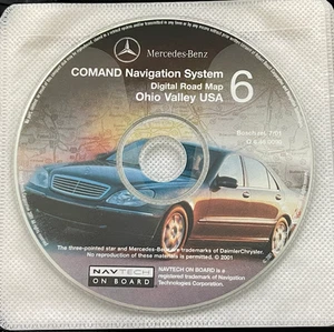 MERCEDES BENZ Comand Navigation System Digit Road Map CD Disc 6 Ohio Valley 2001 - Picture 1 of 1