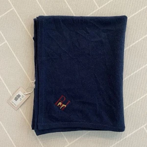 Neu mit Etikett) Peter Millar Poncho 100 % Kaschmir marineblau mit gesticktem Logo - Bild 1 von 8