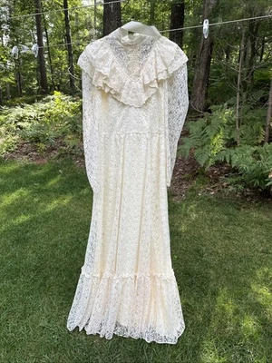 Vestido de novia vintage CANDI JONES California encaje eduardiano victoriano boho Foto 1 de 4