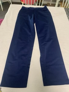Izod Navy Blue Golf Pants Youth Size 18 Waist 30” Inseam 29.5” Polyester - Picture 1 of 18