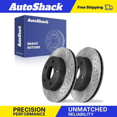 Front Drilled Slotted Brake Rotors for 1999-2004 Jeep Grand Cherokee 4.7L Foto 1 de 4