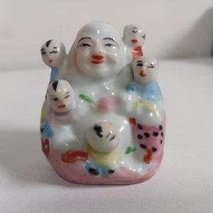 Vintage Chinese Famille Rose Porcelain Figure With 5 Children - Picture 1 of 5