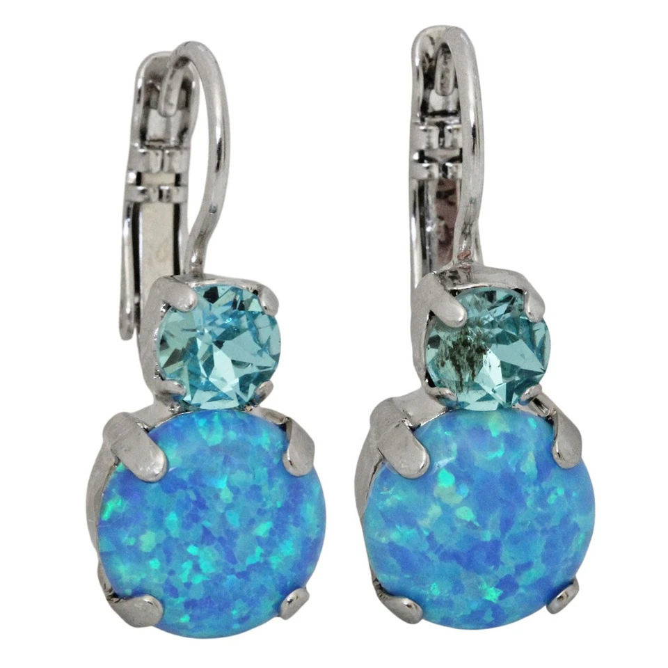 Pendientes Mariana ITALIAN ICE Azul Océano ESPECIALES Opalesco Cristal Redondo ¡GUAU! Foto 1 de 1