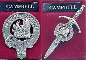 Insignia de peltre o falda escocesa cresta Campbell - Imagen 1 de 3