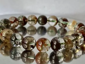 7.9" "Premium AAAA+"~Four Season Phantom CHLORITE Garden Quartz Bracelet Q1398 - Picture 1 of 8