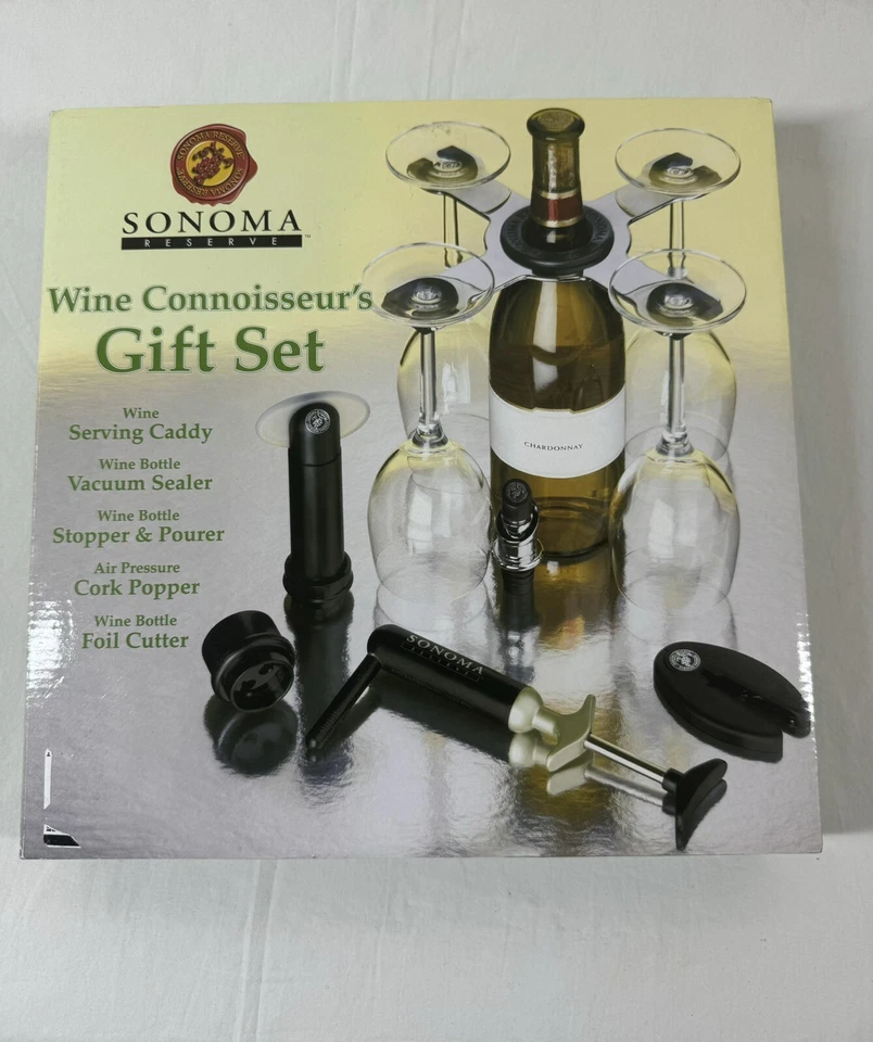 Nuevo Sonoma Reserve Wine Connoisseur's Gift Set - Carrito para servir PLUS Foto 1 de 4