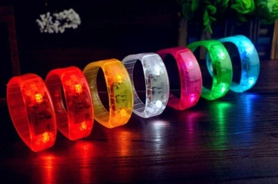  LED Light Bright Armband, Silicone Reflective Running Gear, LED Bracelet Glow  - Image 1 of 4