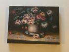 J. Hagen Original Oil Painting Floral Still Life Canvas 16 By 12 Inches