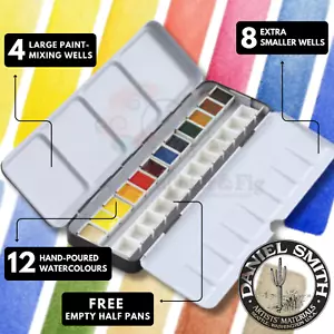 Daniel Smith Extra Fine Watercolours 12 Half Pan Set, Paint in Metal Tin - Bild 1 von 8