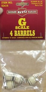 Bachmann 92416 Wood Barrels (4x) G-Gauge NOS 