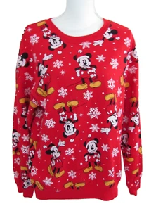 Disney Mickey Mouse Rojo Navidad Sudadera Junior Talla Grande (11-13) - Imagen 1 de 11