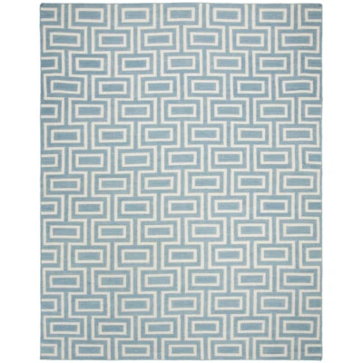 SAFAVIEH Dhurries DHU562A Light Blue / Ivory Rug - Image 1 of 4