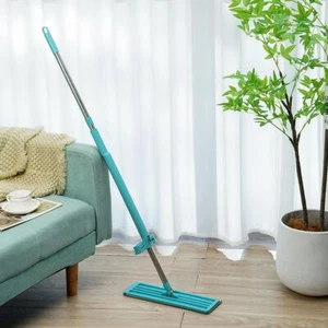 Microfiber Flat Mop Hands Free Squeeze Cleaning Floor Washable Mops With B8 L7F5 - Picture 1 of 15