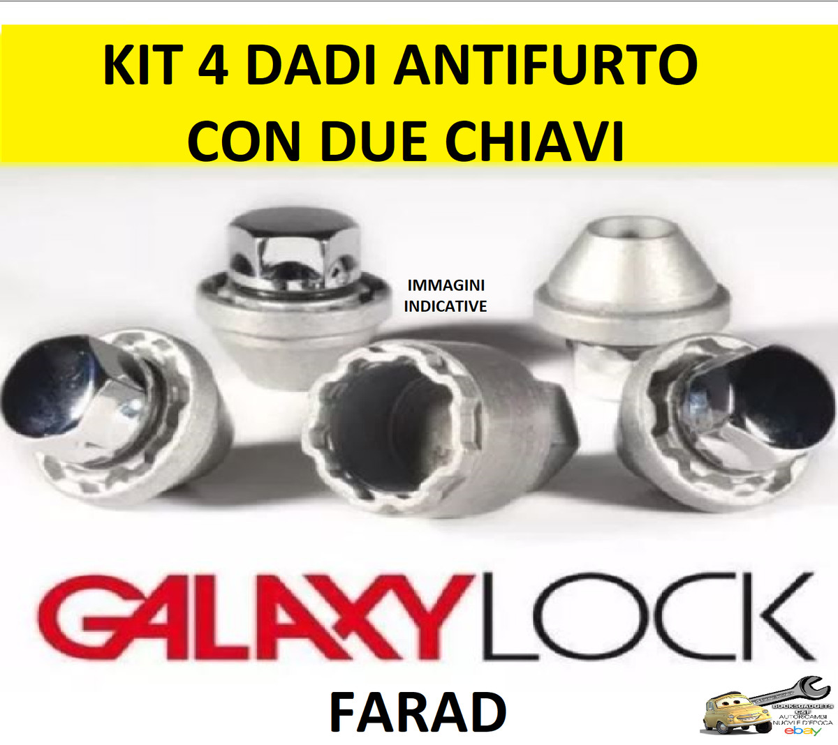24 Dadi Per Ruote Auto - 12x1.5mm, Acciaio Nero - Per LandCruiser Prado E Altri Modelli - Foto 3