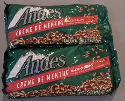 Andes Creme De Menthe Premium Peppermint Baking Chips Xmas 10oz Bags * 2 Pack! - Image 1 of 2