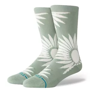 CALCETINES STANCE RADIAL BURST CREW. BECERRO ACOLCHADO ESTAMPADO VERDE MAR UK 6-13 S25 - Imagen 1 de 2