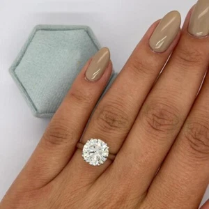 14k White Gold Engagement Ring 3.00 Ct IGI GIA Certified Lab Grown Round Diamond - Picture 1 of 8